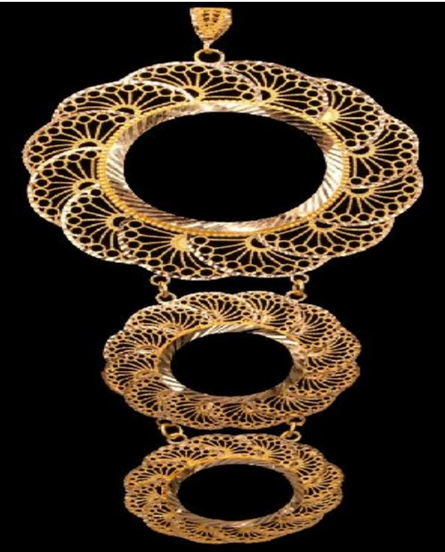 21K Gold Frame Pendant